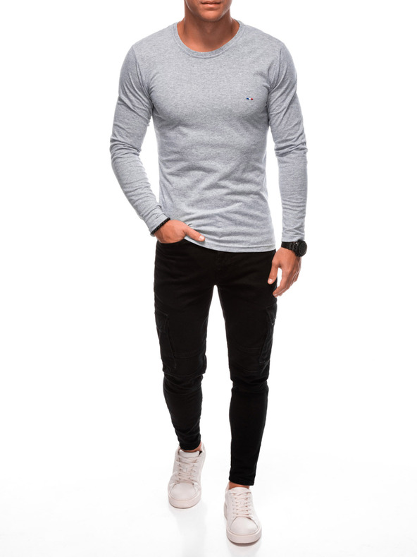 Edoti EDOTI Férfi hosszú ujjú póló, szürke