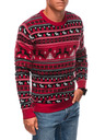 Edoti Férfi karácsonyi pulóver norvég mintákkal piros EDOTI EDOTI