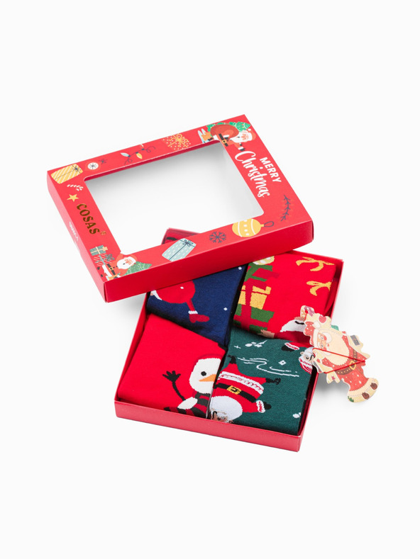 Edoti Férfi zokni X-mas box mix 4-es csomag EDOTI