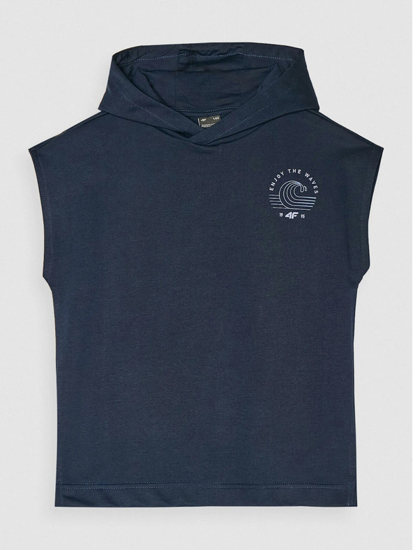 4F Fiúk ujjatlan kapucnis pulóver 4F