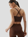 4F Női újrahasznosított jóga crop top 4F - barna