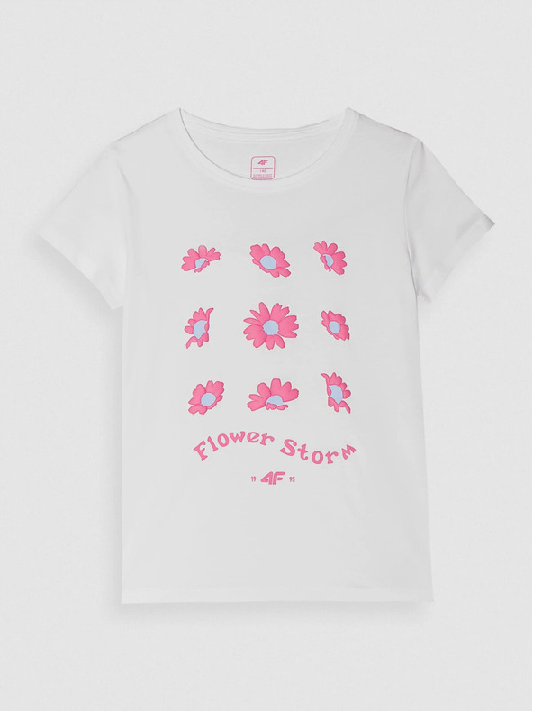 4F Lányok organikus pamut pólója 4F