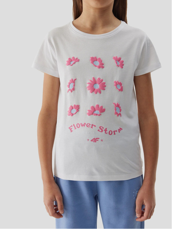 4F Lányok organikus pamut pólója 4F