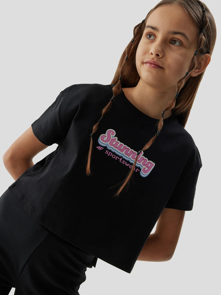 4F Lányok organikus pamut crop top 4F