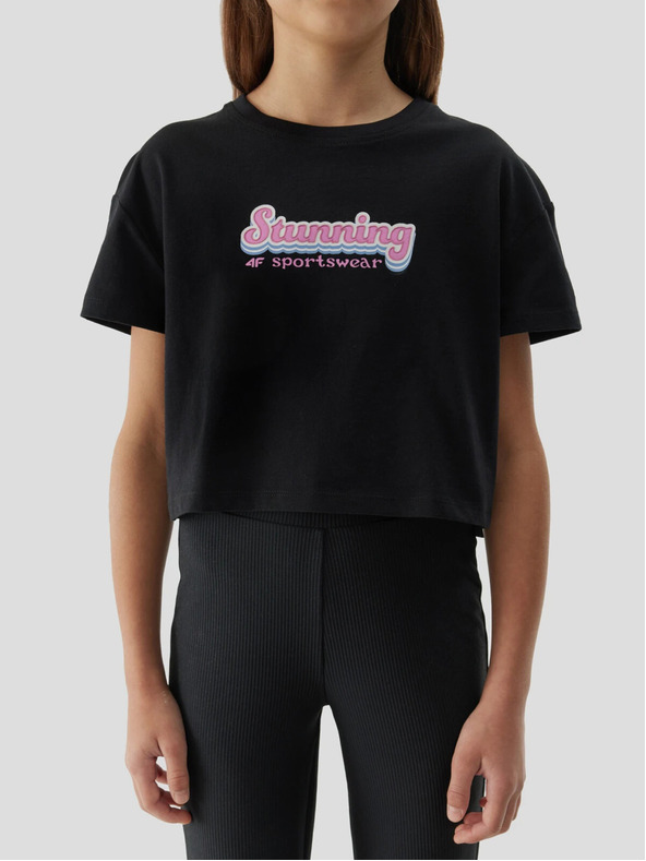 4F Lányok organikus pamut crop top 4F