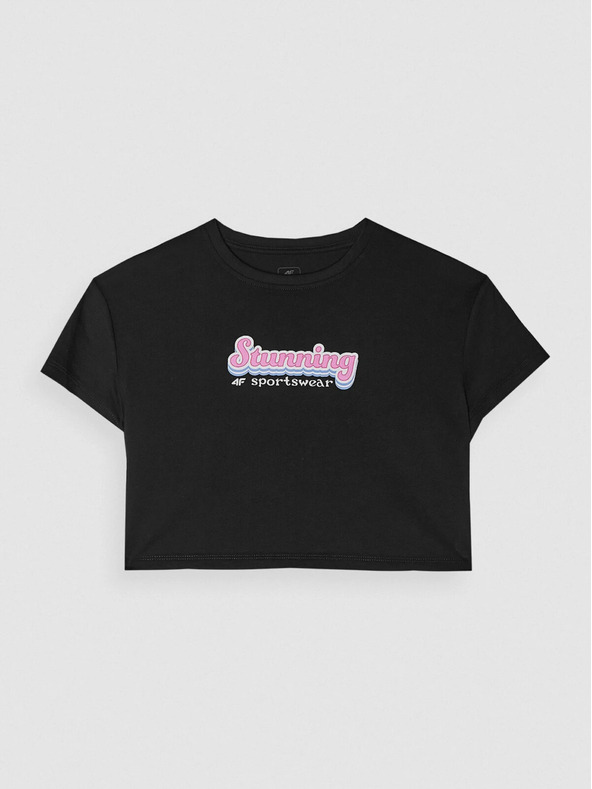 4F Lányok organikus pamut crop top 4F