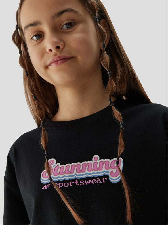 4F Lányok organikus pamut crop top 4F