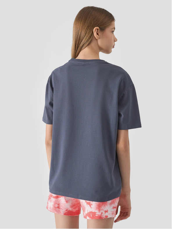 4F Lányok oversize pólója nyomtatással 4F