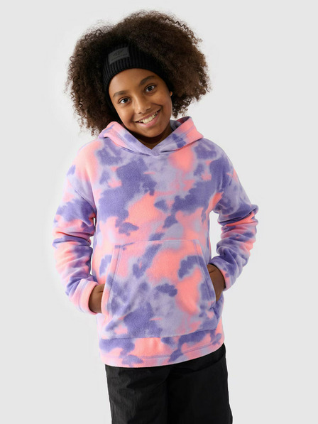 4F Lányok fleece kapucnis pulóver 4F