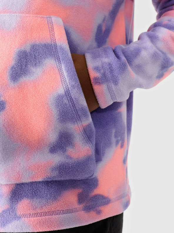 4F Lányok fleece kapucnis pulóver 4F