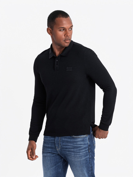 Ombre Clothing Férfi hosszú ujjú póló póló Ombre ruházat