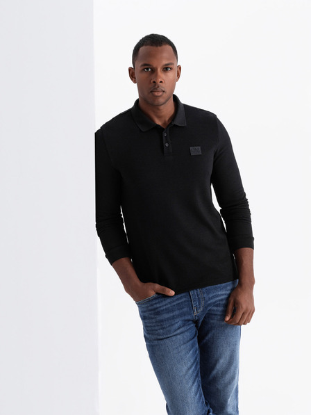 Ombre Clothing Férfi hosszú ujjú póló póló Ombre ruházat