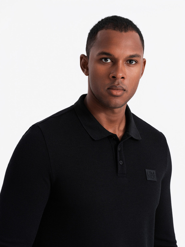 Ombre Clothing Férfi hosszú ujjú póló póló Ombre ruházat