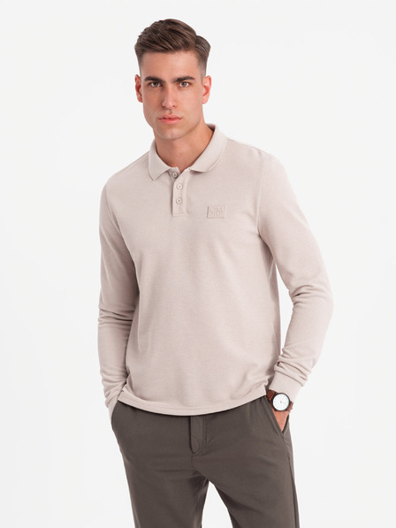 Ombre Clothing Férfi hosszú ujjú póló póló Ombre ruházat