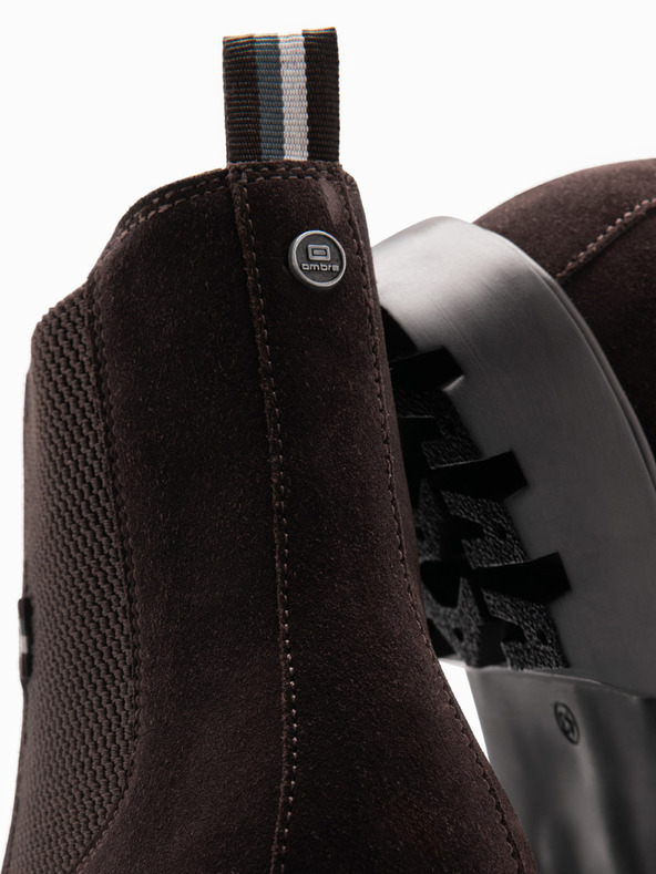 Ombre Clothing Férfi szarvasbőr magas sarkú cipő Ombre ruházat