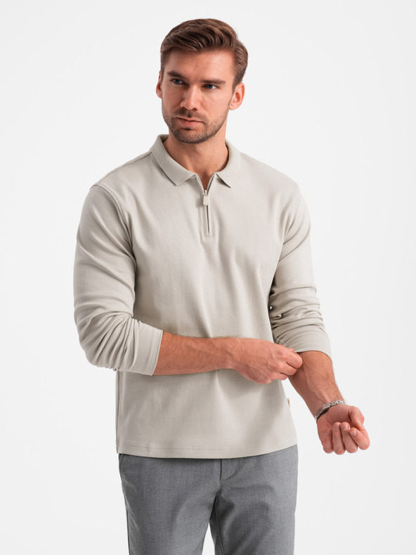 Ombre Clothing Férfi hosszú ujjú póló póló Ombre ruházat