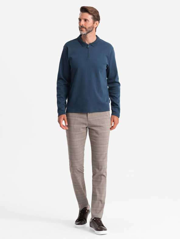 Ombre Clothing Férfi hosszú ujjú póló póló Ombre ruházat