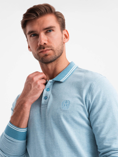 Ombre Clothing Férfi hosszú ujjú póló póló Ombre ruházat