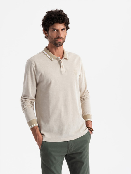 Ombre Clothing Férfi hosszú ujjú póló póló Ombre ruházat