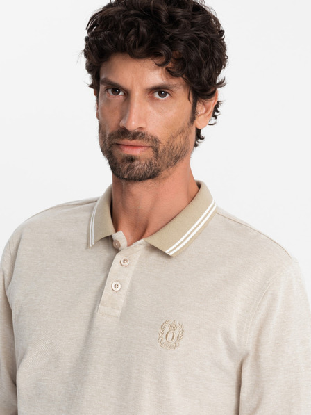 Ombre Clothing Férfi hosszú ujjú póló póló Ombre ruházat