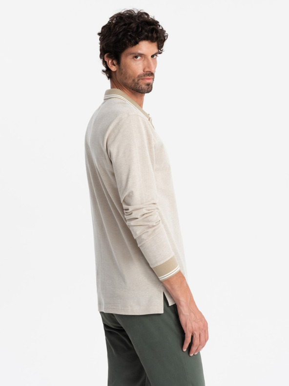 Ombre Clothing Férfi hosszú ujjú póló póló Ombre ruházat