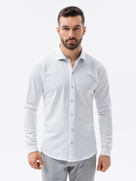Ombre Clothing Férfi kötött vékony ujjú ing Ombre ruházat