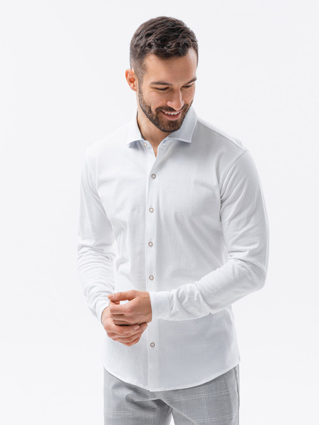 Ombre Clothing Férfi kötött vékony ujjú ing Ombre ruházat