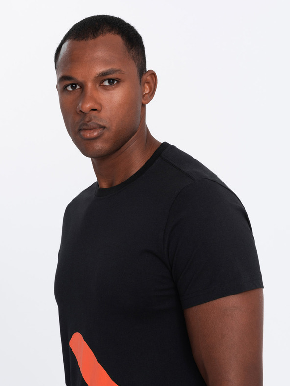 Ombre Clothing Férfi pamut póló finom hímzéssel Ombre ruházat