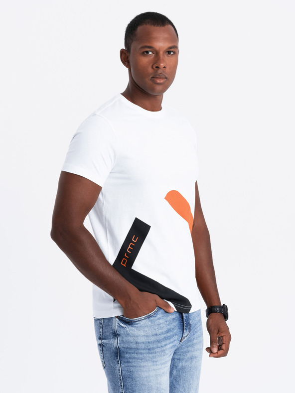 Ombre Clothing Férfi pamut póló finom hímzéssel Ombre ruházat