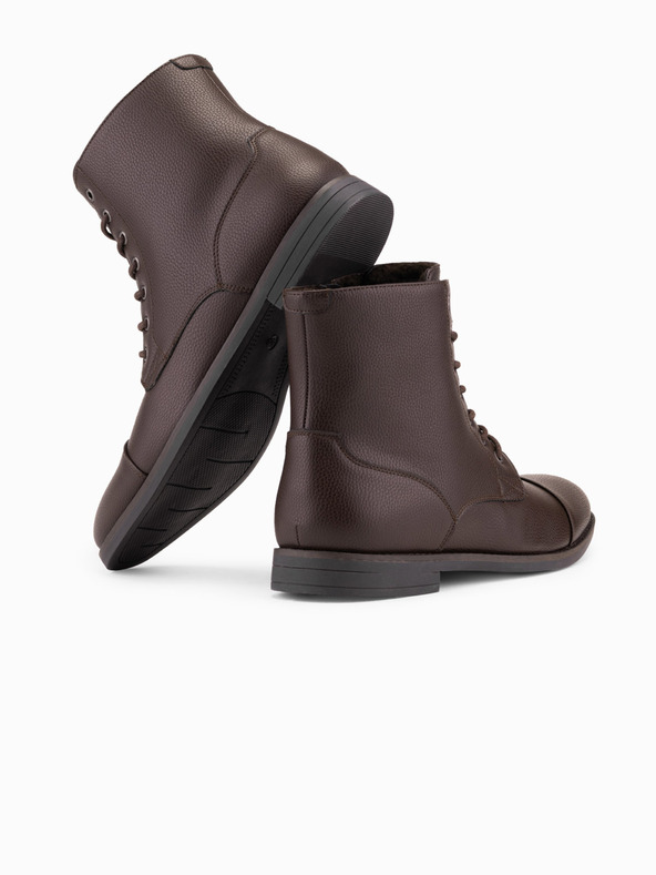 Ombre Clothing Férfi öko bőr csizma szigetelt magas tetejű Ombre ruházat