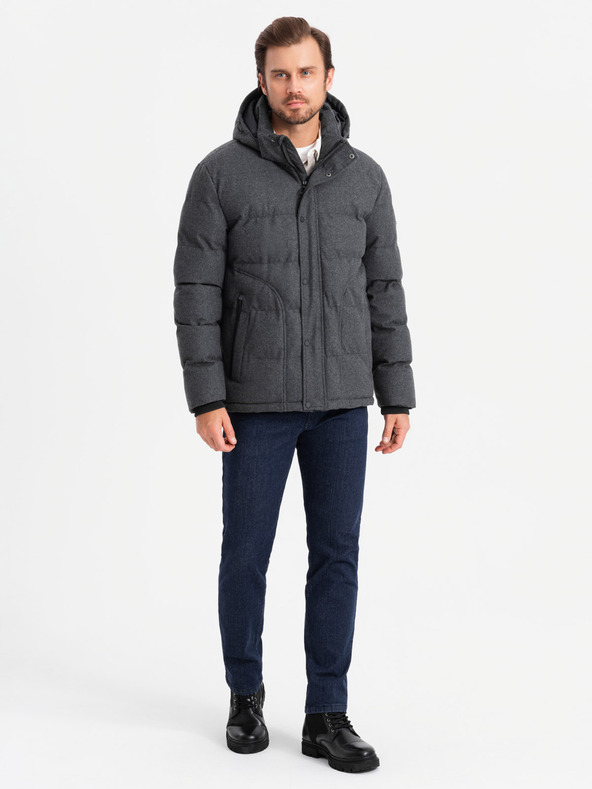 Ombre Clothing Férfi könnyű dzseki hálós béléssel és kapucnival Ombre Clothing