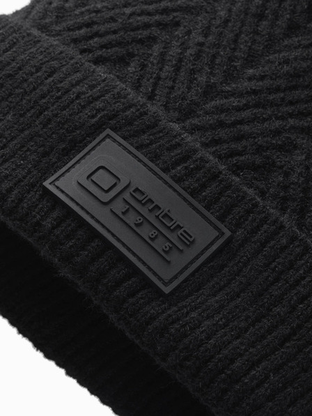 Ombre Clothing Férfi kötött sapka Ombre ruházati applikációval