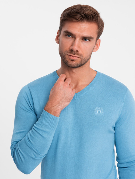 Ombre Clothing Elegáns férfi BASIC V-nyakú pulóver Ombre ruházat