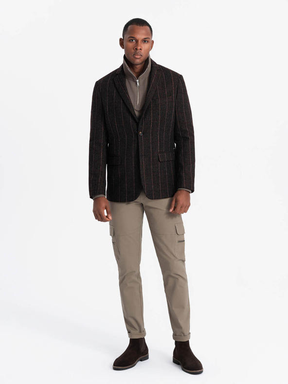 Ombre Clothing Elegáns férfi strukturált kötött dzseki Ombre Clothing