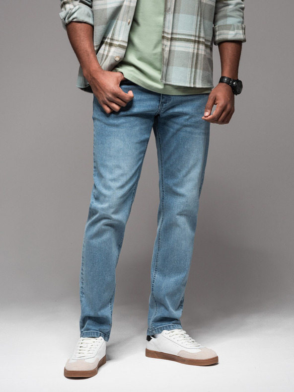 Ombre Clothing Férfi farmer nadrág egyenes szárú - fekete V1 OM-PADP-0133 Ombre Clothing