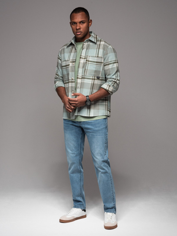 Ombre Clothing Férfi farmer nadrág egyenes szárú - fekete V1 OM-PADP-0133 Ombre Clothing