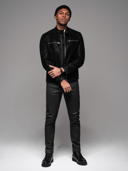 Ombre Clothing Férfi farmer nadrág egyenes szárú - fekete V1 OM-PADP-0133 Ombre Clothing