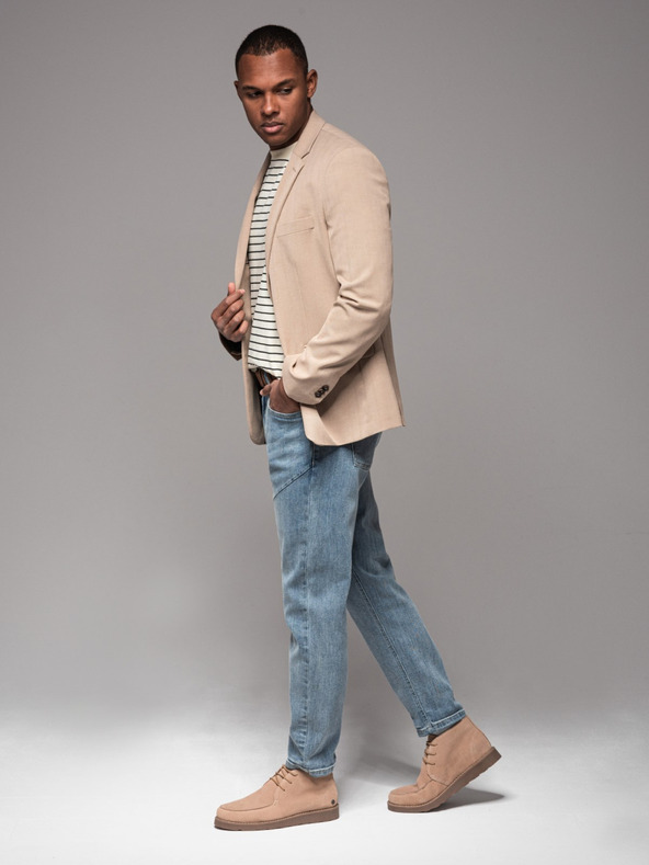 Ombre Clothing Férfi farmer nadrág egyenes szárú - fekete V1 OM-PADP-0133 Ombre Clothing