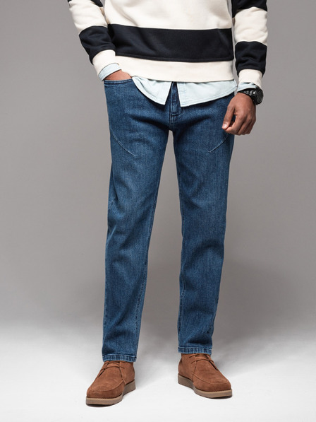 Ombre Clothing Férfi farmer nadrág egyenes szárú - fekete V1 OM-PADP-0133 Ombre Clothing