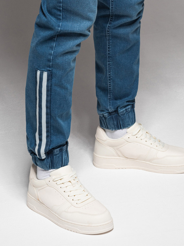 Ombre Clothing Férfi farmer tréningnadrág szegéllyel - kék V3 OM-PADJ-0156 Ombre Ruházat