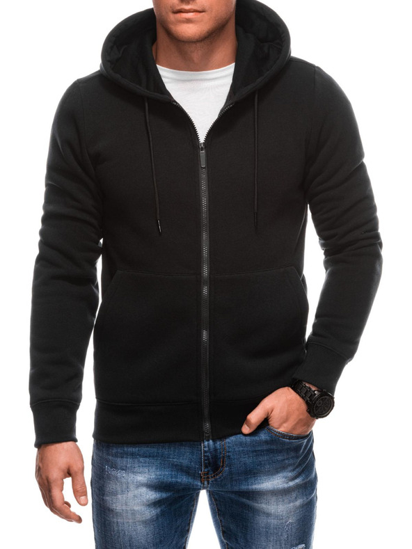 Edoti Férfi BASIC cipzáras kapucnis pulóver kapucnival Edoti