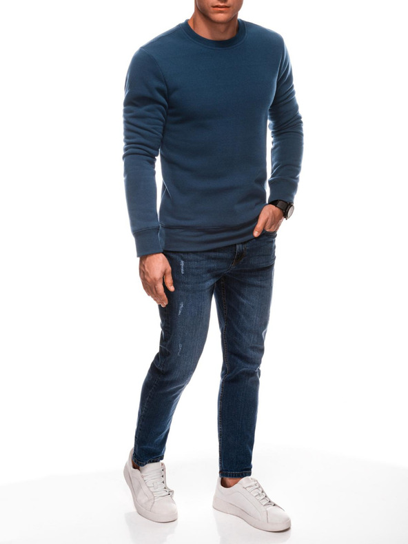 Edoti Férfi egyszínű melegítőfelső BASIC kerek nyakú Edoti