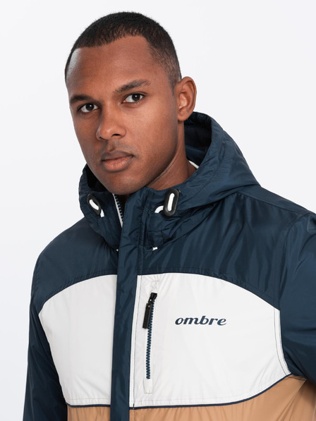 Ombre Clothing Férfi könnyű, színes sportdzseki gyapjúval barna Ombre Clothing Ombre Clothing