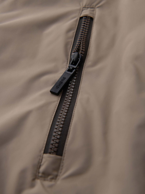 Ombre Clothing Férfi könnyű, színes, fleece sportdzseki bézs Ombre Ruházat Ombre Clothing