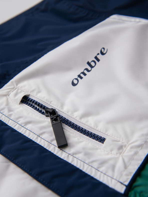 Ombre Clothing Férfi könnyű színes fleece sportdzseki zöld Ombre Ruházat Ombre Clothing