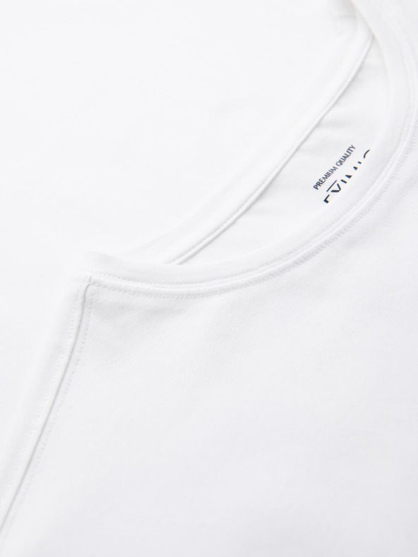 Ombre Clothing Férfi hosszú ujjú SLIM FIT póló elasztánnal és fehér nyomtatással Ombre Ruházat Ombre Ruházat