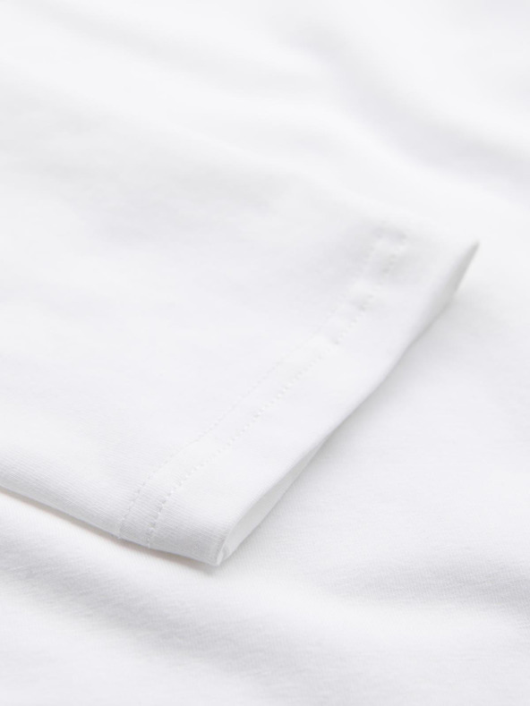 Ombre Clothing Férfi hosszú ujjú SLIM FIT póló elasztánnal és fehér nyomtatással Ombre Ruházat Ombre Ruházat