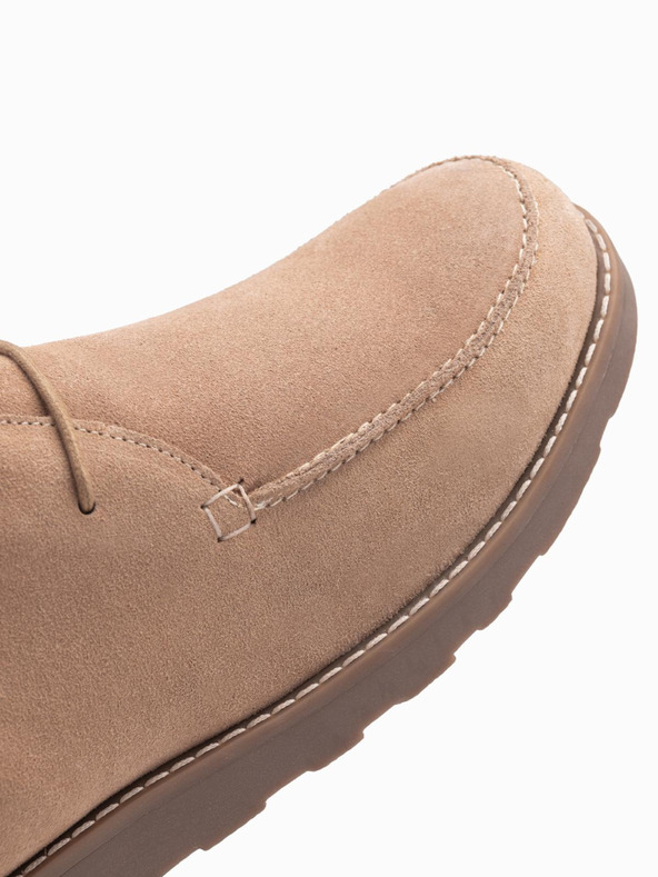 Ombre Clothing Férfi szarvasbőr bokacsizma vastag talppal bézs Ombre Ruházat Ombre Clothing