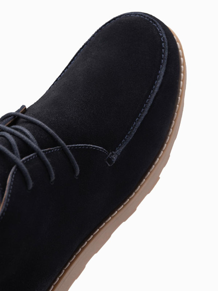 Ombre Clothing Férfi szarvasbőr bokacsizma vastag talppal kék Ombre Ruházat