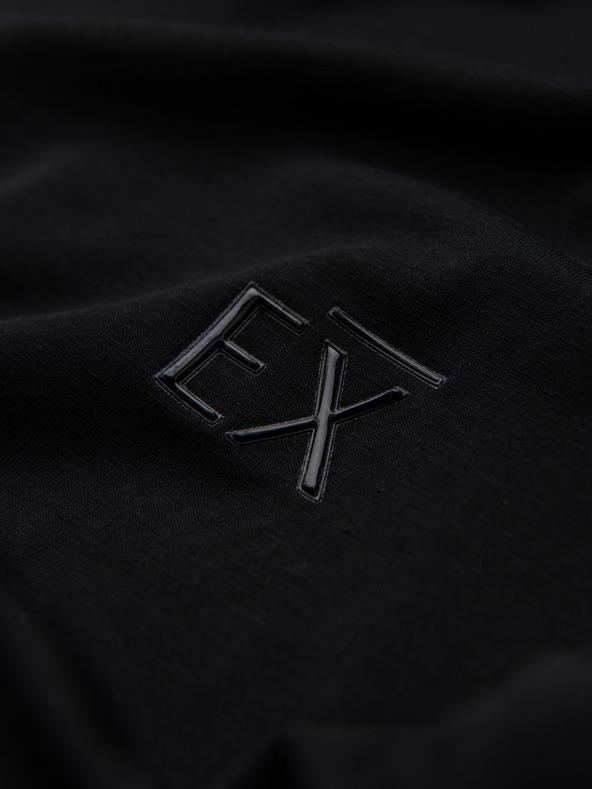 Ombre Clothing Férfi SLIM FIT V-nyakú póló elasztánnal és nyomtatással fekete Ombre ruházat